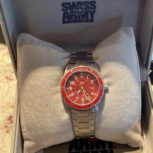Victorinox Swiss Army Lancer Model Women's Watch with Red Dial.